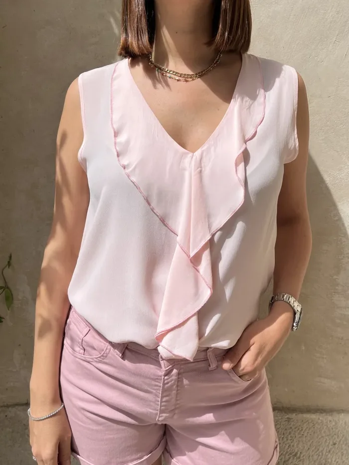 TOP SMANICATO ROUCHES - immagine 2