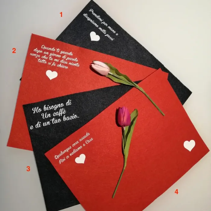 Tovaglietta per colazione idea regalo San Valentino personalizzabile 30cm x 20cm