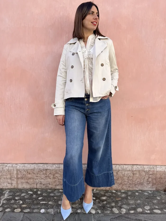 TRENCH CORTO DOPPIO PETTO Online - immagine 3