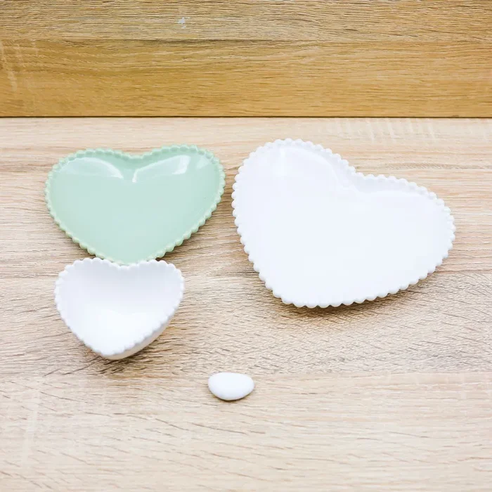 Tris Piatti Bianchi e Verdi Claraluna Online ora - immagine 2