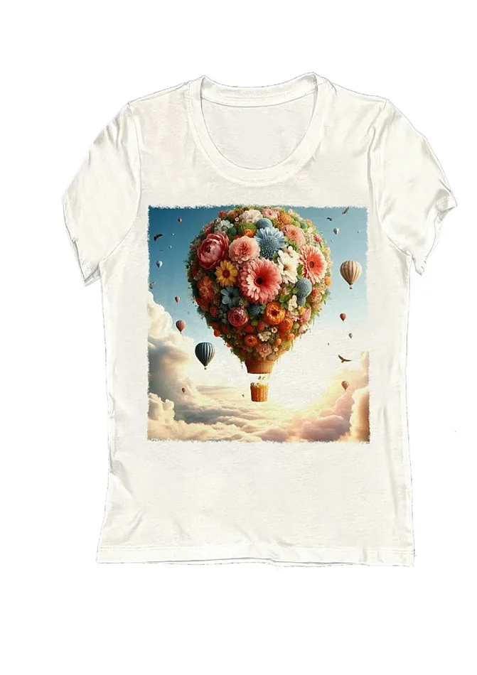 TSHIRT MONGOLFIERA FIORI