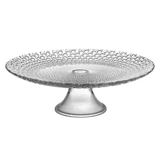 Varotto Alzata decorata – vetro trasparente H11 D33 cm