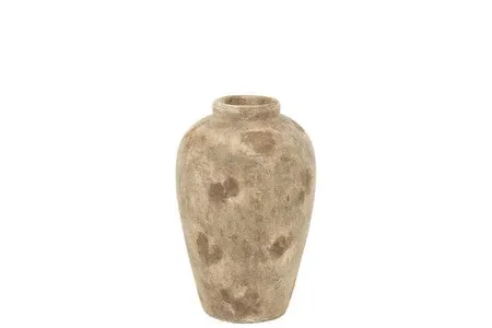 VASO BARATTOLO IN ARGILLA BEIGE (29x29x45cm)