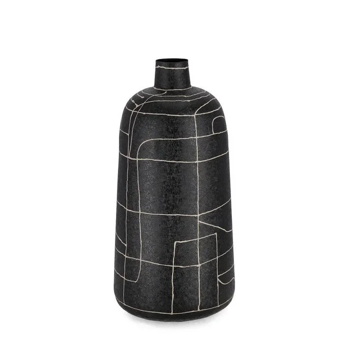 Vaso decorativo bottiglia 44 cm nero – Siva
