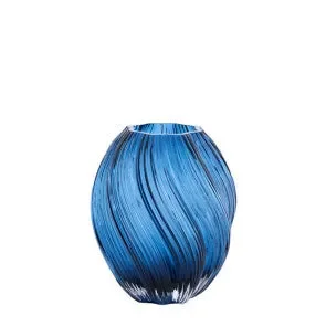 VASO IN VETRO ONSULATO SUI TONI DEL BLU