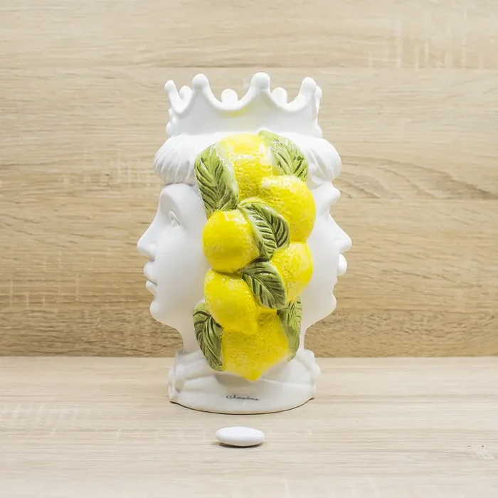 Vaso Limoni Testa di Moro Uomo Donna Claraluna - immagine 3