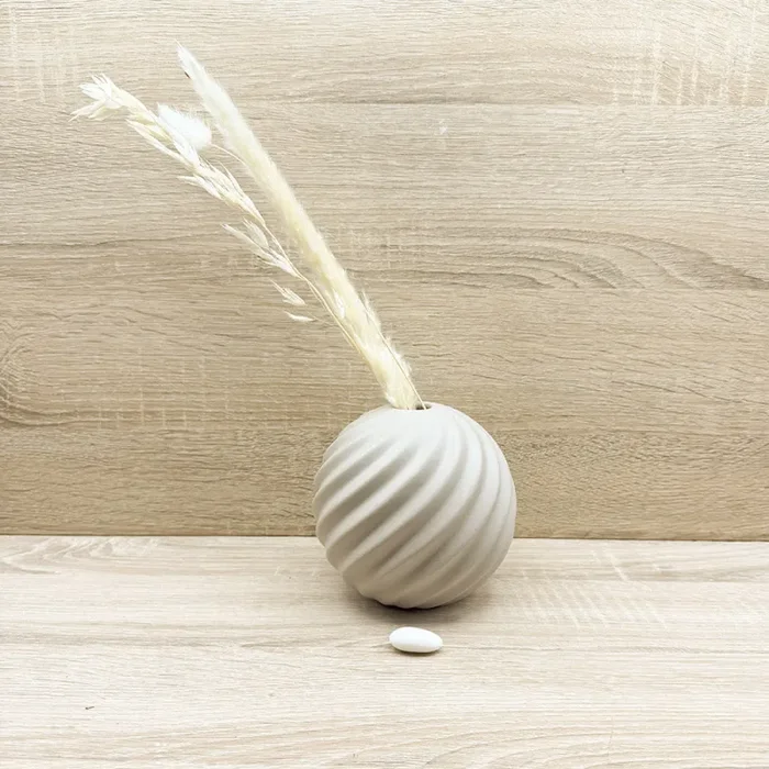 Vaso Tondo con Fiori Claraluna