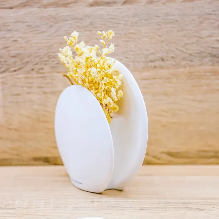 Vaso Tondo Medio con Fiori Claraluna - immagine 2