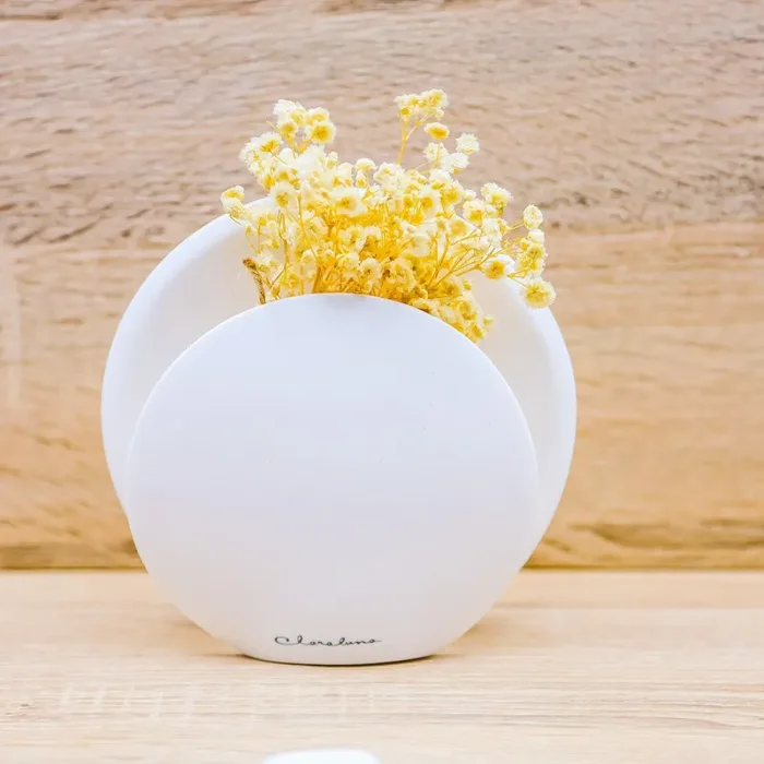Vaso Tondo Medio con Fiori Claraluna - immagine 3