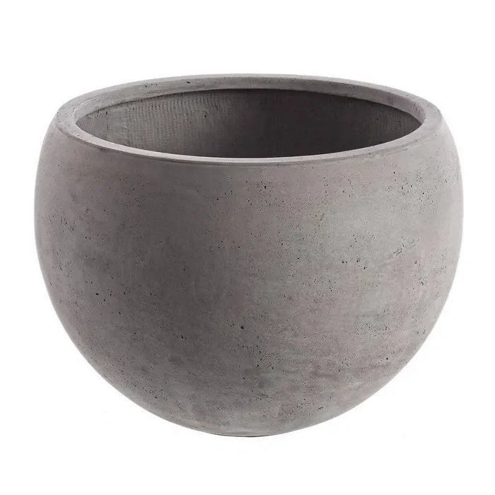 Vaso tondo sfera – Cemento
