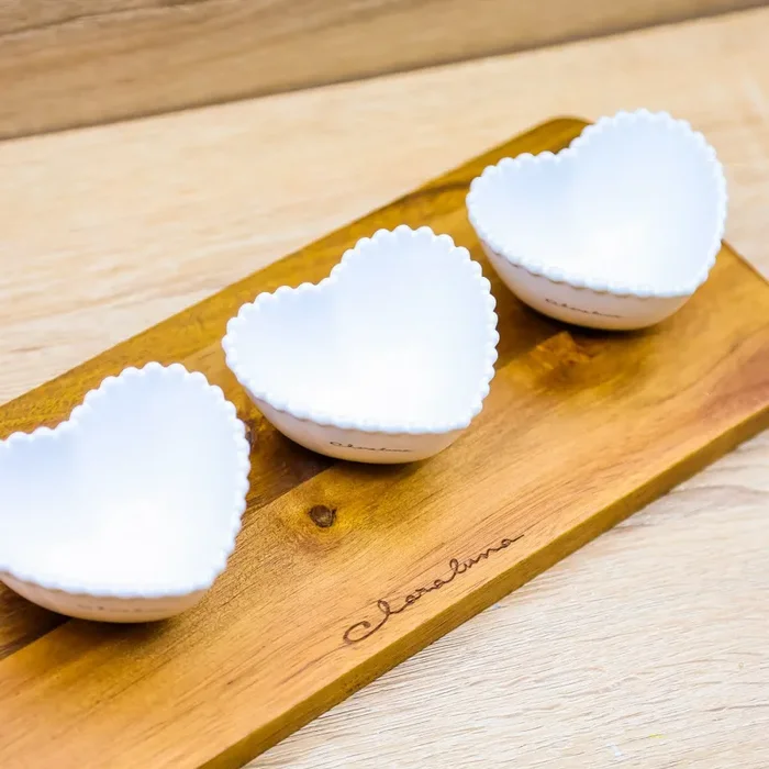 Vassoio con 3 Ciotole Cuore Claraluna - immagine 2