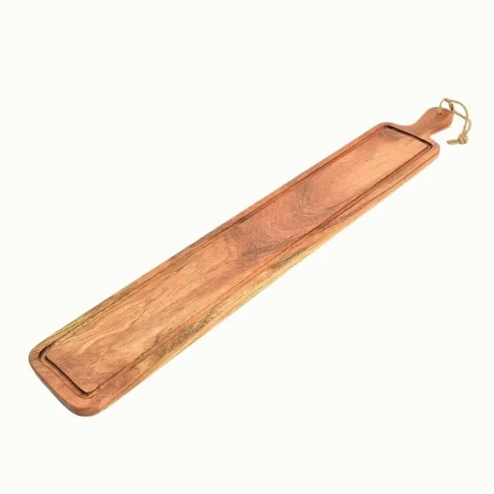 Vassoio tagliere da portata in legno 80×12 cm
