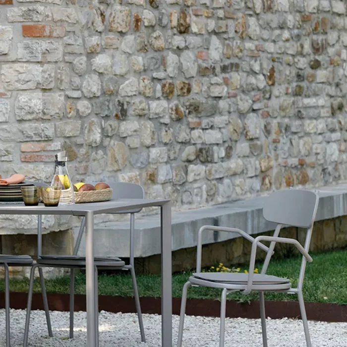 Vermobil Tavolo Fox Autolivellante 70 x 70 Cm H 75 Cm Grigio Antico - immagine 2