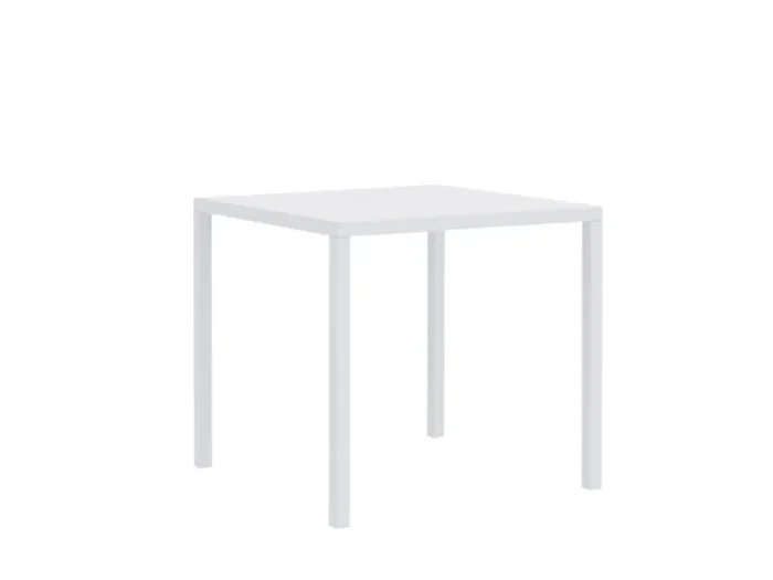 Vermobil Tavolo Quadris Metallo 80 x 80 Cm H 75 Cm Bianco