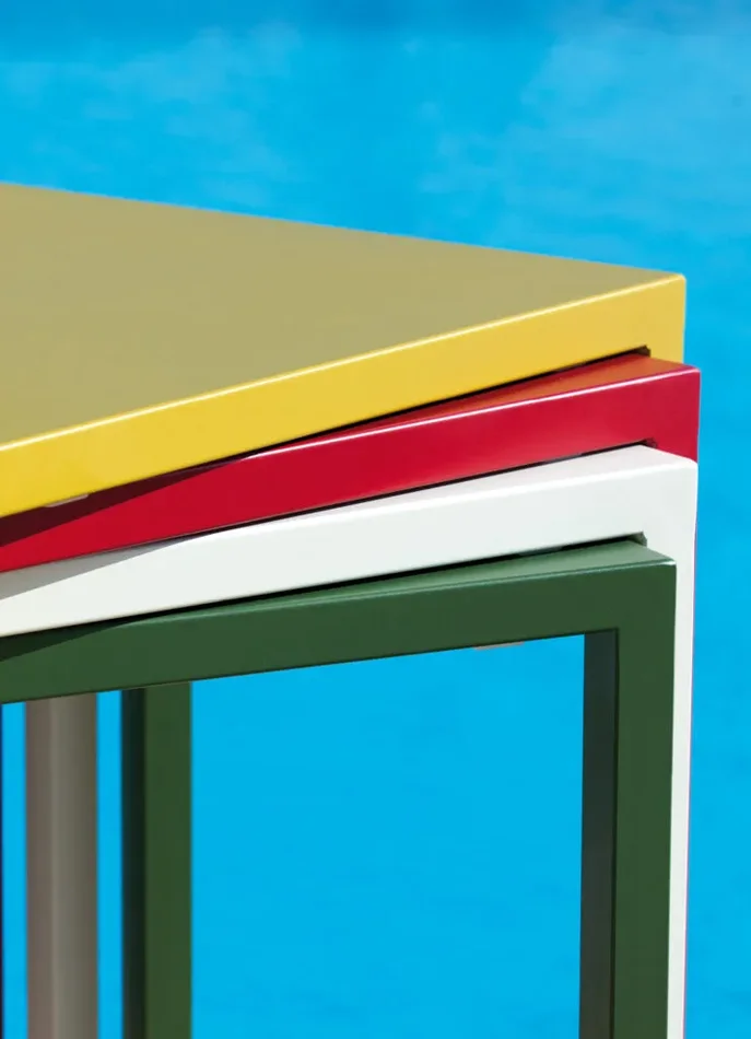 Vermobil Tavolo Quadris Metallo 80 x 80 Cm H 75 Cm Bianco - immagine 3