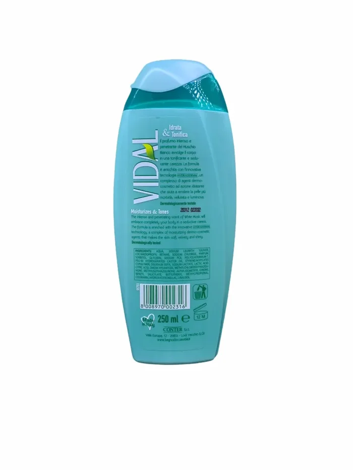 Vidal doccia schiuma muschio bianco 250 ml - immagine 2