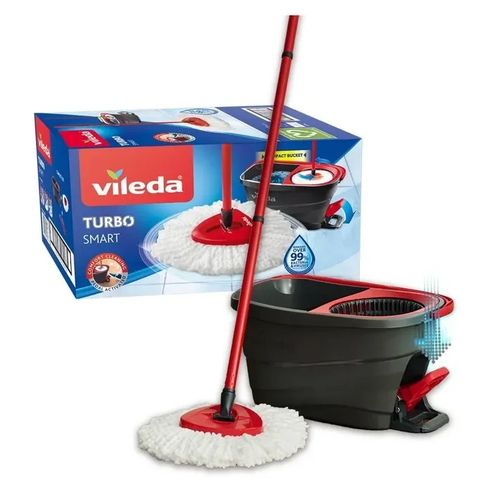 Vileda Turbo Smart con fiocco in microfibra e secchio spin - immagine 2