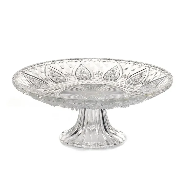 Vimin Box Alzatina Vetro Trasparente D 25 Cm H 13 Cm