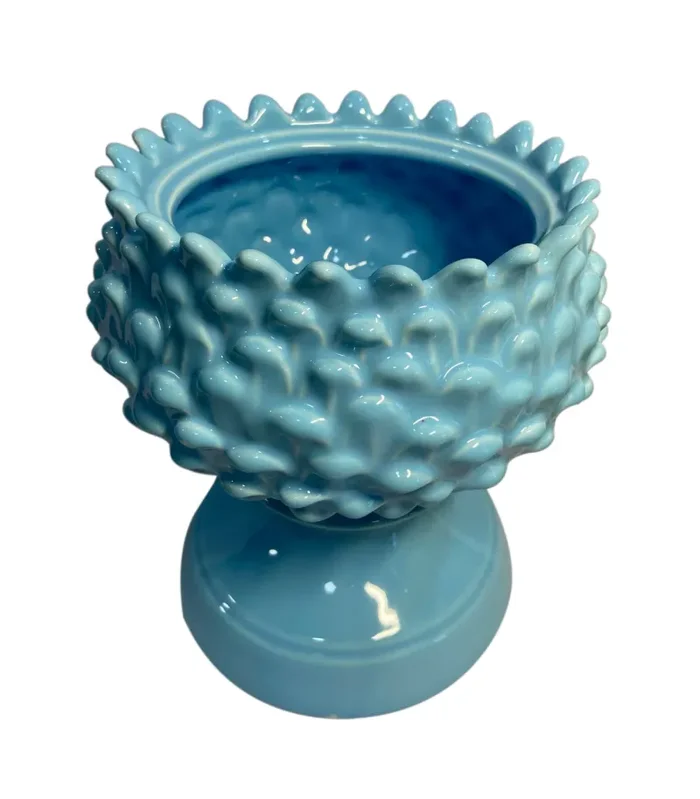 Vimin Box Calice Pigna D 19,5 Cm H 21,6 Cm Azzurro