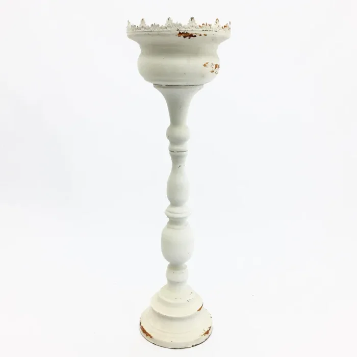 Vimin Box Centrotavola Alti Stretti D 16 Cm H 54 Cm Bianco Macchiato