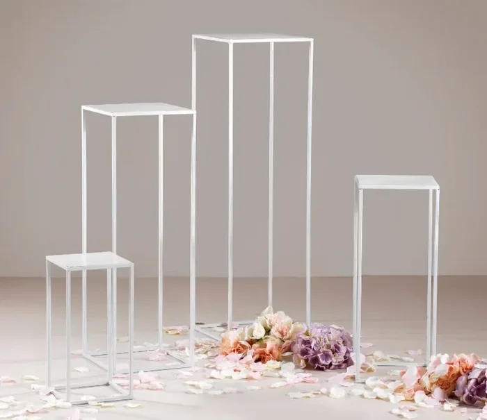 Vimin Box Set Alzata con Appoggio 20 x H 40, 24 X H 60, 27 X H 80, 30 x H 100 Bianco Moda