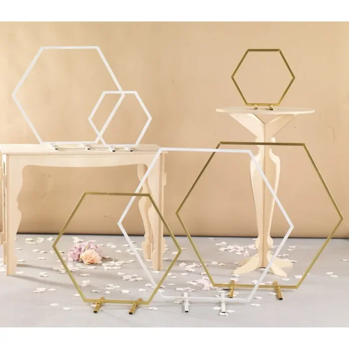 Vimin Box Struttura Esagon da Tavola D 40 Cm Bianco