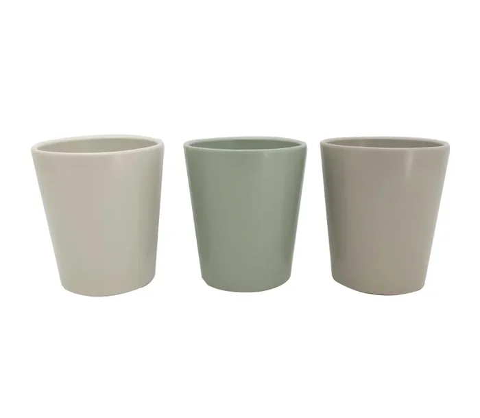 Vimin Box Vaso Liscio D 14 Cm H 16 Cm Verde Salvia Grigio 1 Pz Fornitura