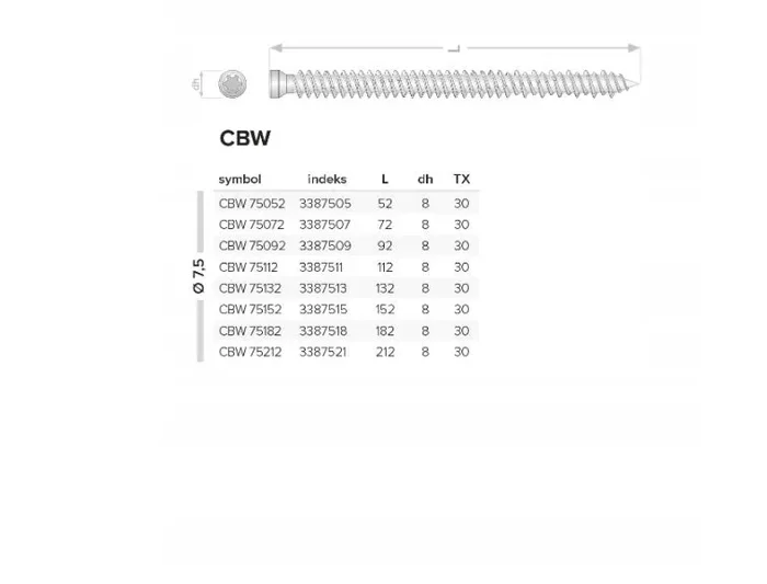 Viti turbo per finestre in pvc – varie misure – turboviti testa cilindrica / svasata torx tx30 - immagine 2