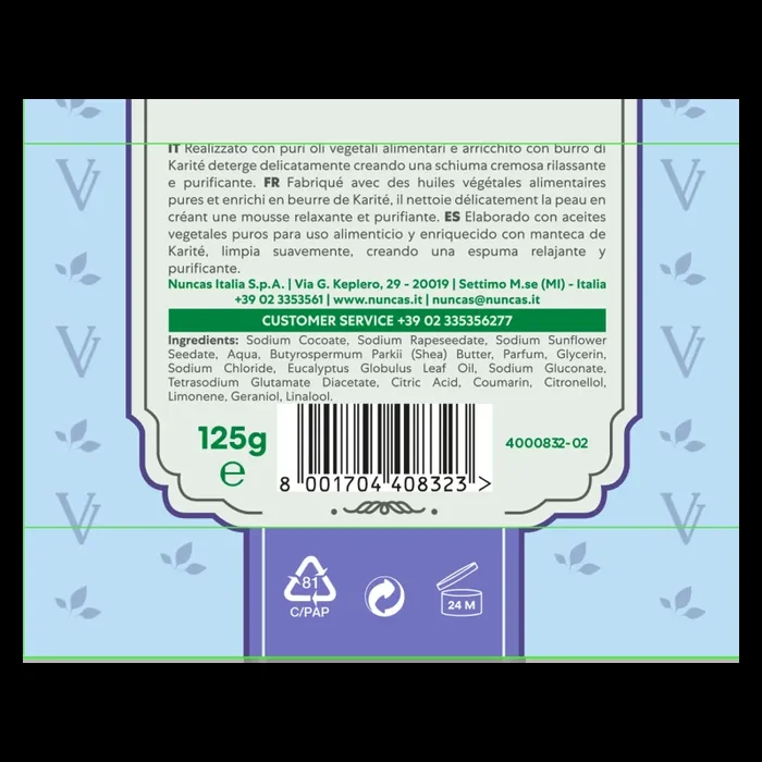 Vittoria Verde Saponi Cremosi Lavanda e Eucalipto – 125g Online ora - immagine 2