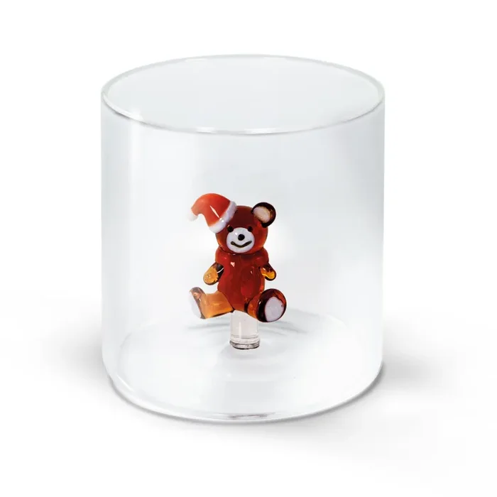 WD LifeStyle Bicchiere Vetro Borosilicato Cc 250 ml Decori Natalizi Ass. 1 Pz - immagine 3