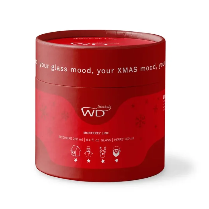 WD LifeStyle Bicchiere Vetro Borosilicato Cc 250 ml Decori Natalizi Misti 1 Pz Vendita calda - immagine 3