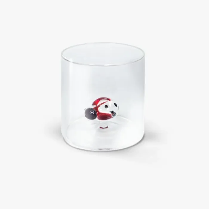 WD LifeStyle Bicchiere Vetro Borosilicato Cc 250 ml Decoro Coccinella