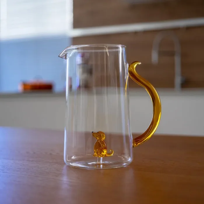 WD LifeStyle Caraffa Vetro Borosilicato Cc 1,5 Lt Decoro Cane - immagine 2