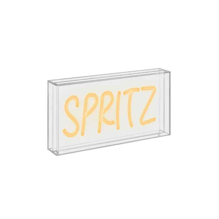 WD LifeStyle Insegna Neon con Cornice in Plexiglass 23 x 13 Cm Decoro Spritz