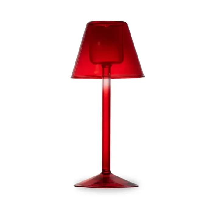 WD LifeStyle Portacandela Tealight Vetro Borosilicato H 22 Cm Rosso