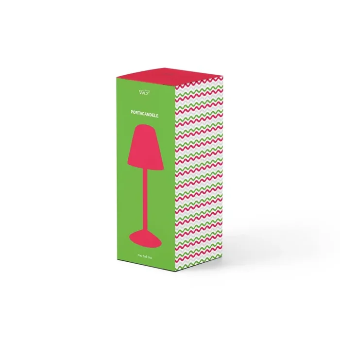 WD LifeStyle Portacandela Tealight Vetro Borosilicato H 22 Cm Rosso - immagine 3