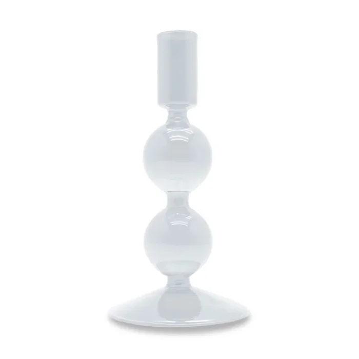 WD LifeStyle Portacandele Vetro Borosilicato H 16 Cm Colore Trasparente