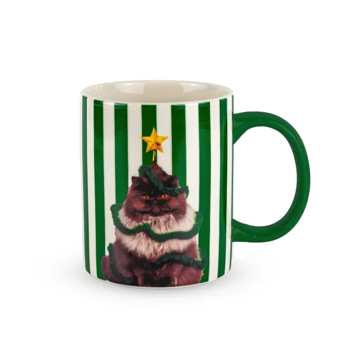 WD LifeStyle Tazza New Bone China 330 Ml Decoro Gatto Natalizio In saldo