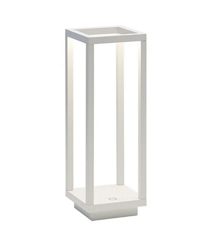 Zafferano Home Pro Bianco Opaco – Lampada da Tavolo in Alluminio H29,4cm