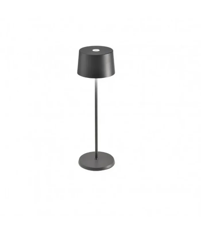 Zafferano Olivia Pro Grigio Scuro – Lampada da Tavolo a Led H35cm