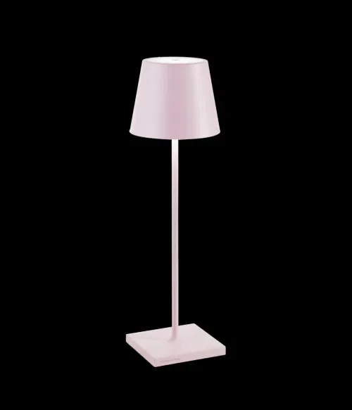 Zafferano Poldina Pro Rosa – Lampada da Tavolo in Alluminio H38