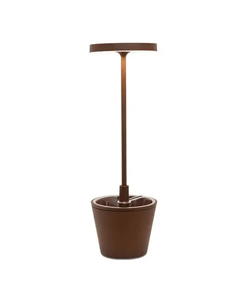Zafferano Poldina Reverso Corten – Lampada da Tavolo a Led H35cm