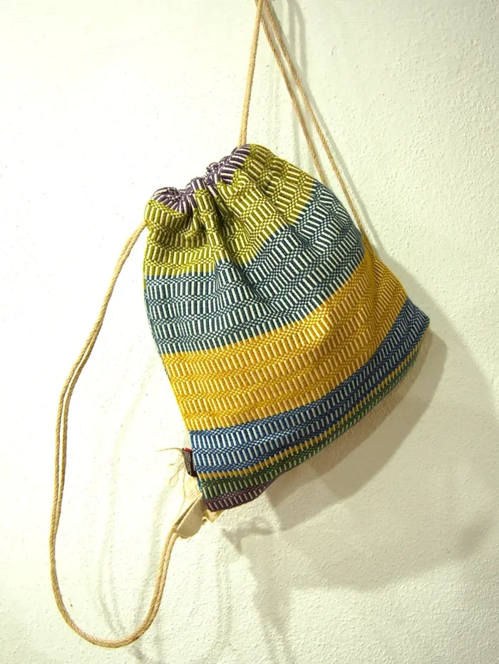 Zainetto a sacca in Tessuto, Tintura Naturale Vendita online