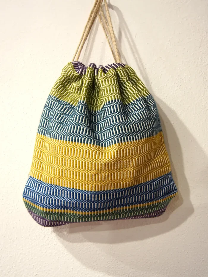 Zainetto a sacca in Tessuto, Tintura Naturale Vendita online - immagine 2