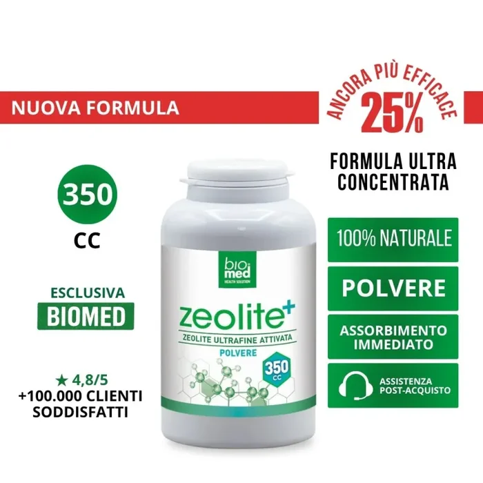 ZEOLITE+ ULTRAFINA ATTIVATA – BIOMED – 350CC POLVERE